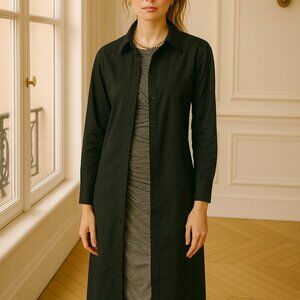 3.1 Phillip Lim Long Shirt Jacket Modern Minimalist Black NWT